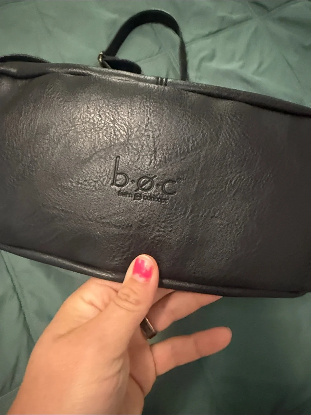 b.o.c by born leather black boho purse bag